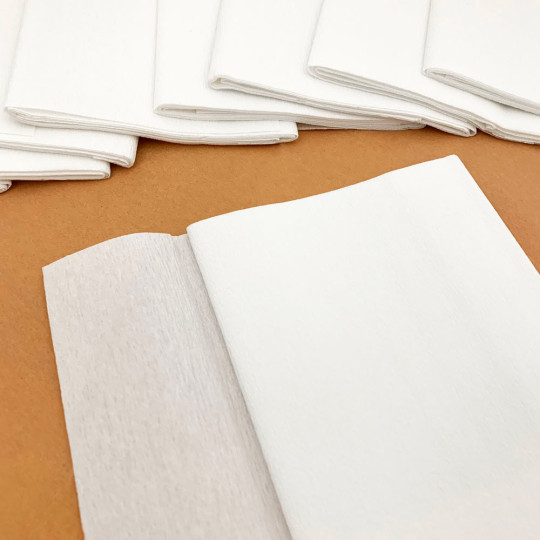 Double Sided Crepe Paper ~ Gloria Doublette from Germany ~ White